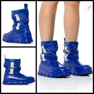 Women's blue UGG Classic Brellah Mini Boots